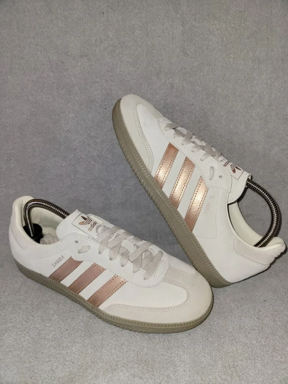 Adidas Samba OG Women's Size 9 Off White Copper Metallic Sneakers JQ2106 (#2216)